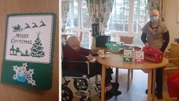 Dundee care home Residents craft handmade Christmas cards for loved ones